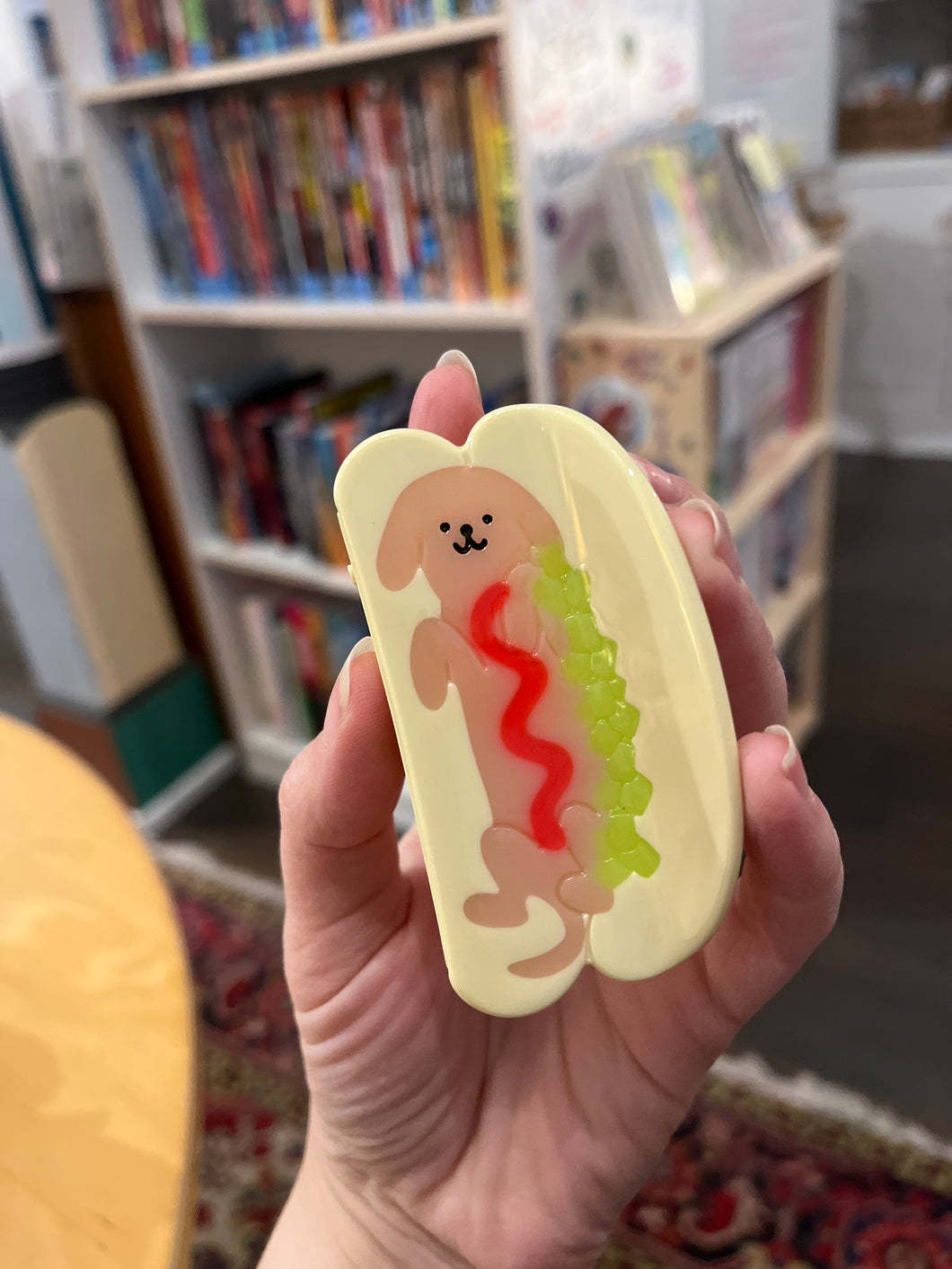 peach fuzz co Hot Dog Hair Clip