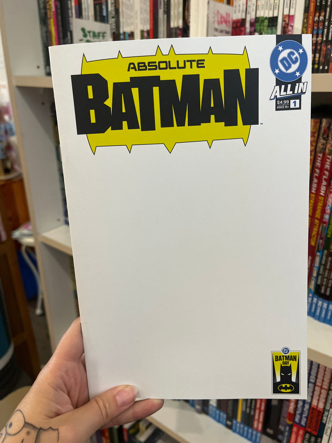 Absolute Batman 1 blank sketch cover