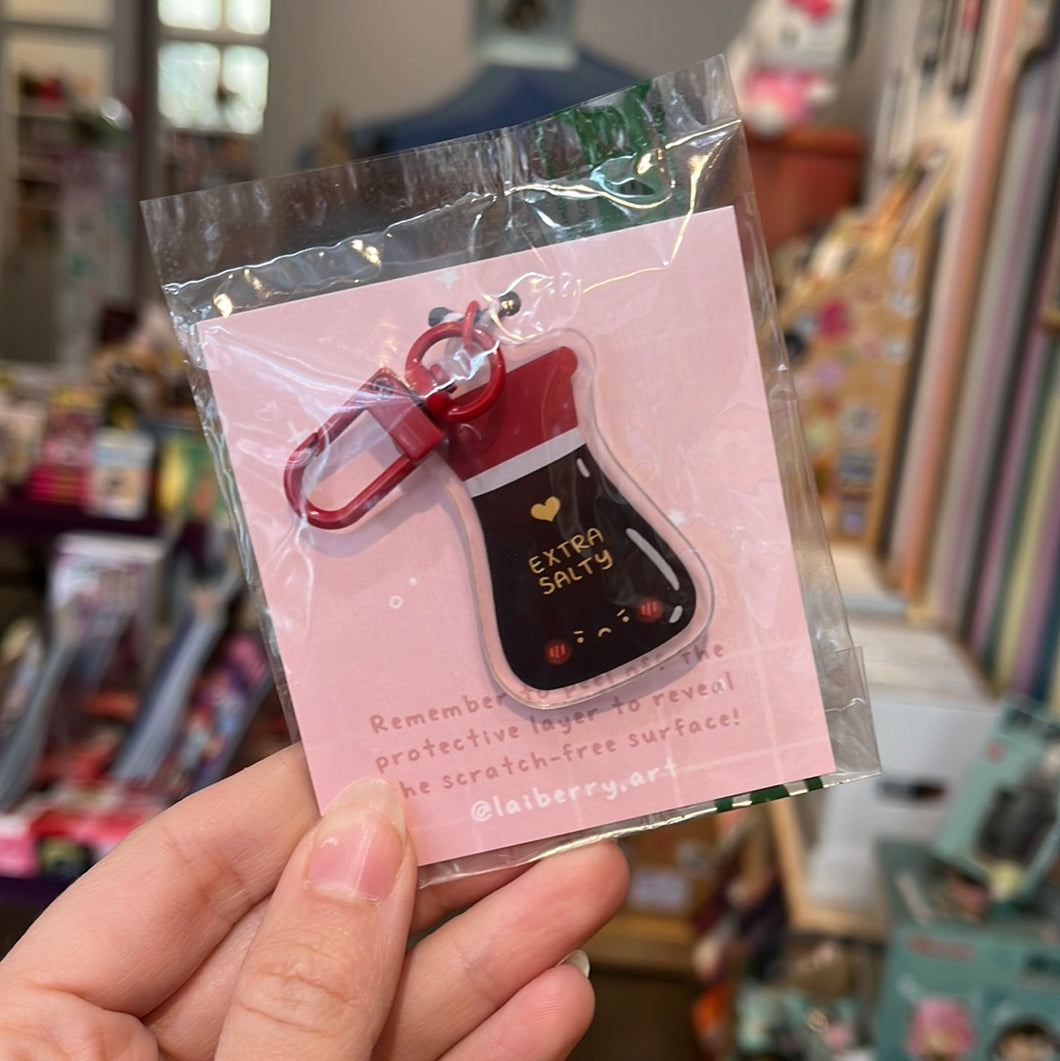 laiberry art Extra Salty acrylic keychain