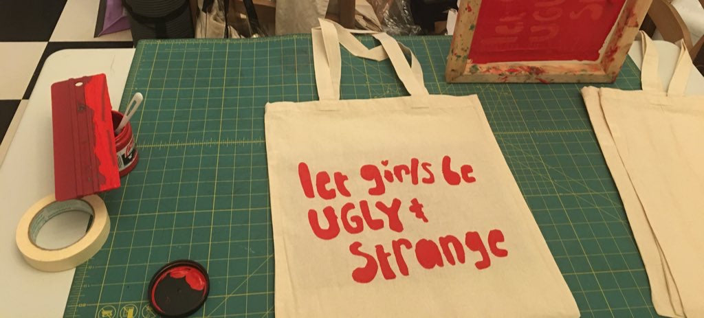 Let Girls Be Ugly and Strange tote