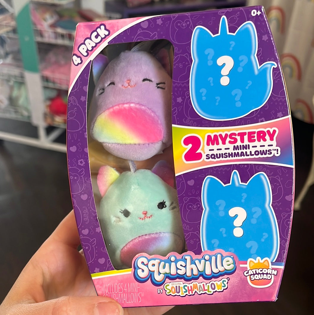 squishville by squishmallow assorted 4 pk with mystery squish