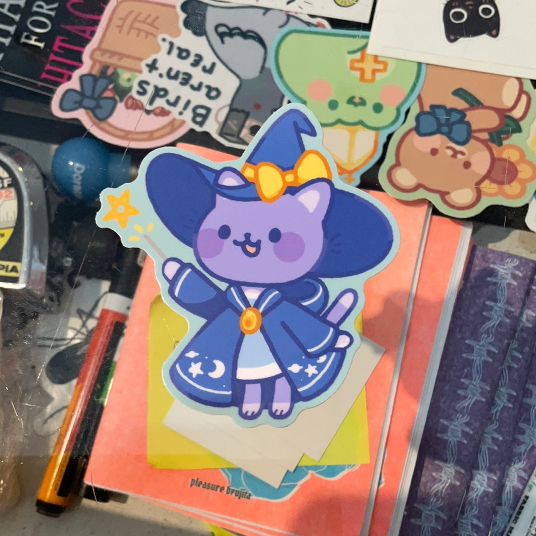 it’s kleine! Wizard or witch cat sticker