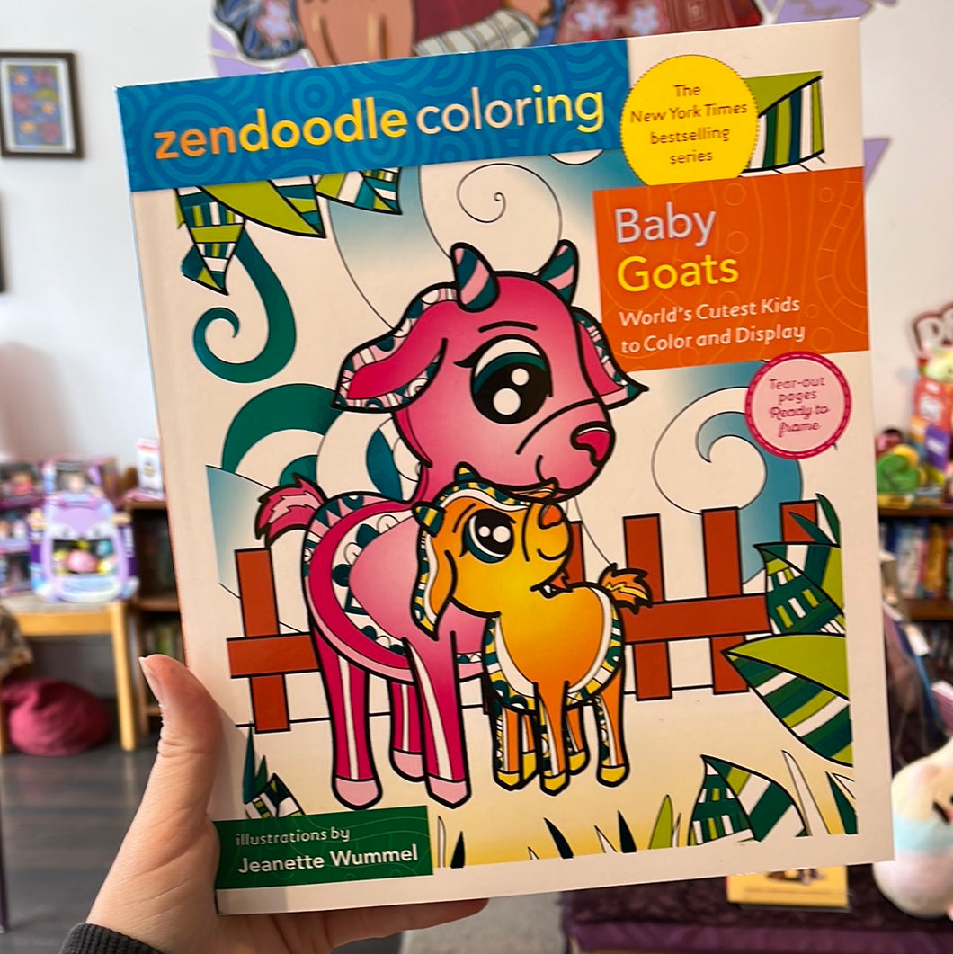 Zendoodle Coloring: Baby Goats