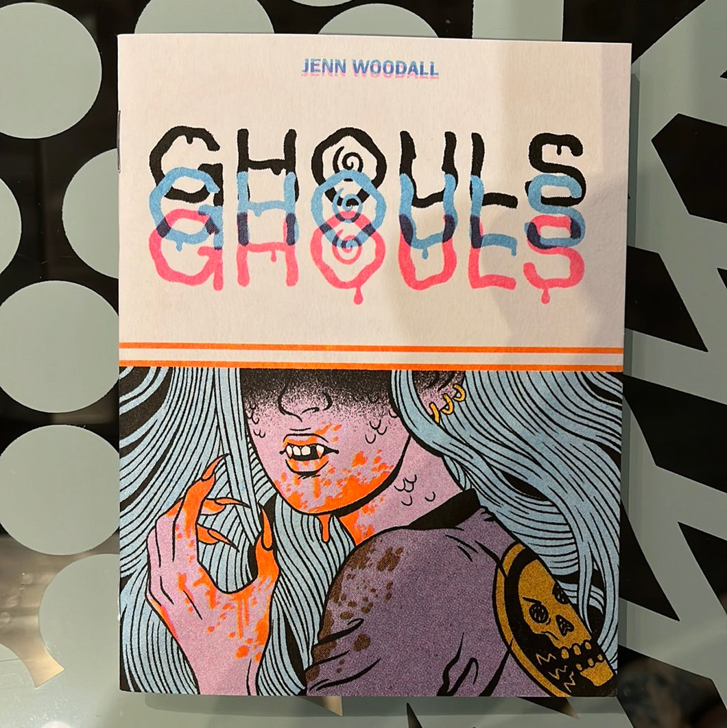 Ghouls (risograph) by Jenn Woodall