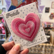 wildflower co pink heart patch