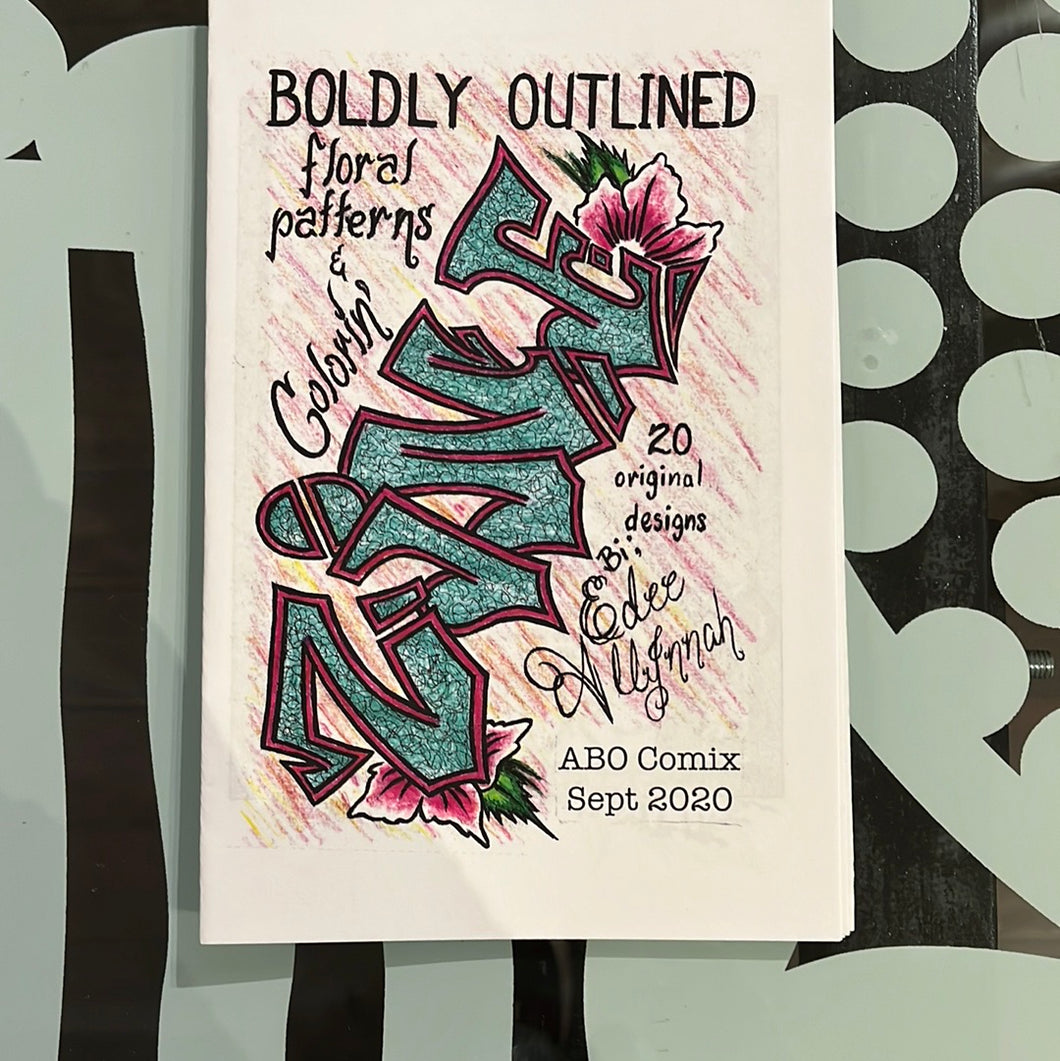 Boldly Outlined Floral Patterns coloring book